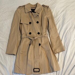 Banana Republic Beige Double-Breasted Trench Coat